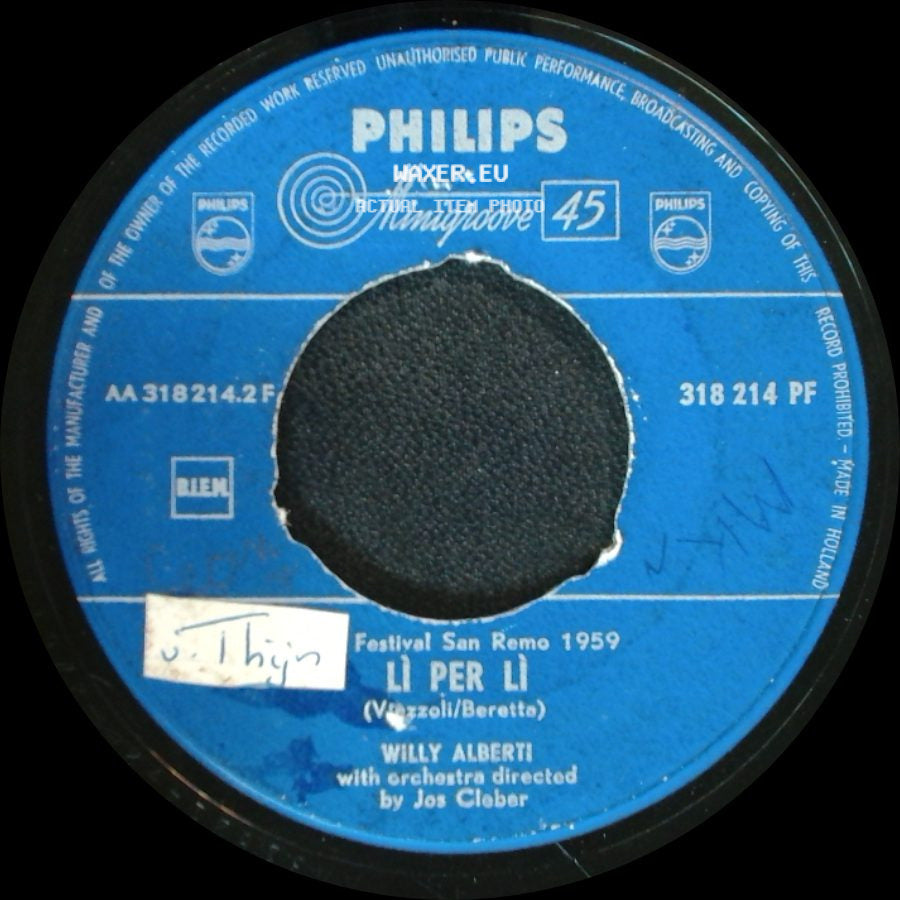 Willy Alberti - Move (Ciao Ciao, Bambina) / Li Per Li side B