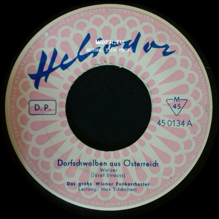 Das Große Wiener Funkorchester - Dorfswalben Aus Österreich / Wiener Bonbons side A