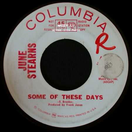 June Stearns - A Piece At A Time / Some Of These Days side B