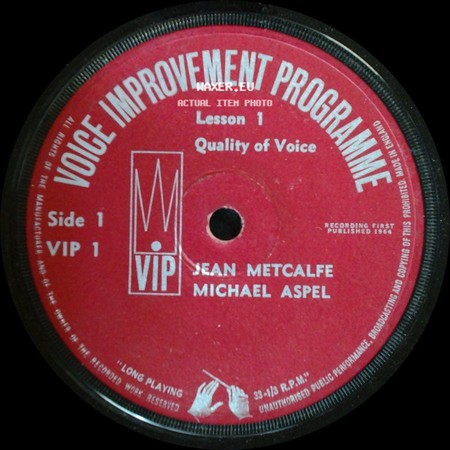 Jean Metcalfe, Michael Aspel - Lesson 1 Quality Of Voice / Lesson 2 Audibility side A