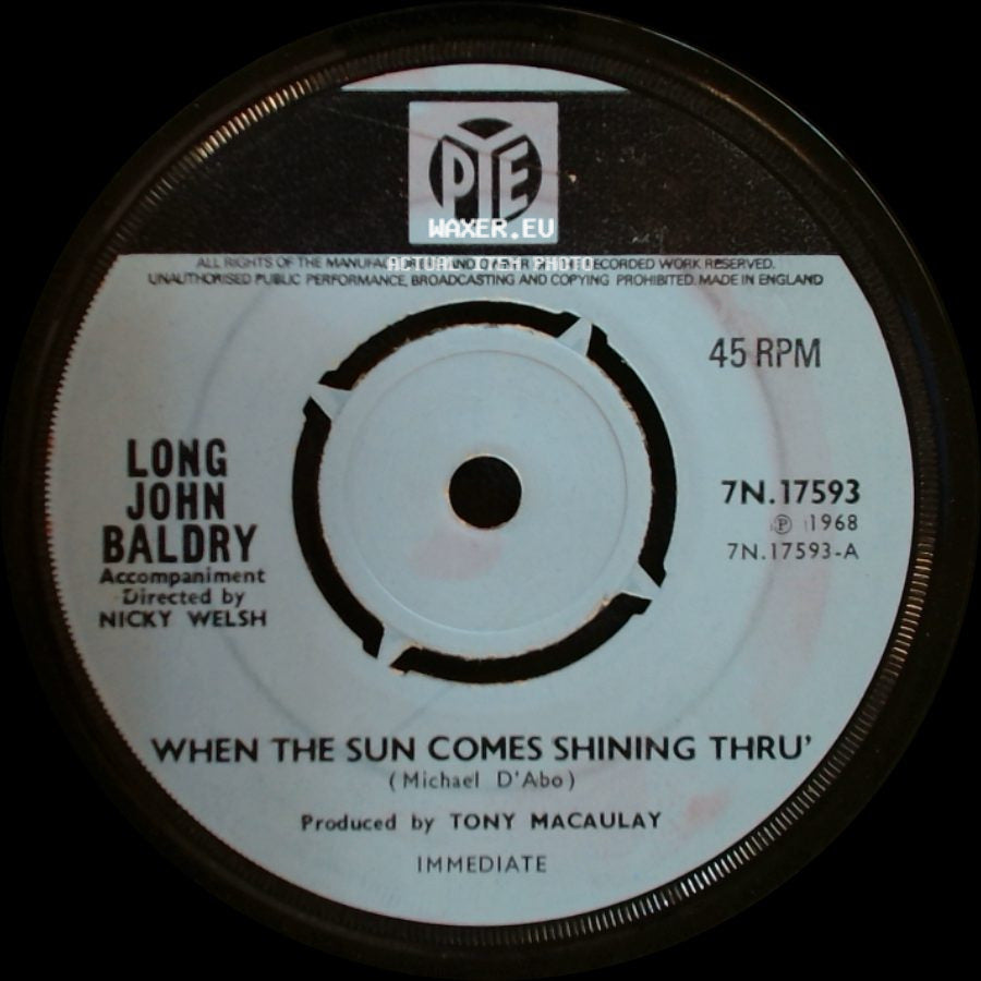 Long John Baldry - When The Sun Comes Shining Thru' / Wise To The Ways Of The World side A