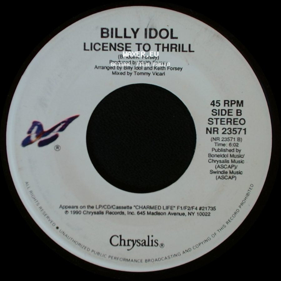Billy Idol - L.A. Woman (Edit) / License To Thrill side B