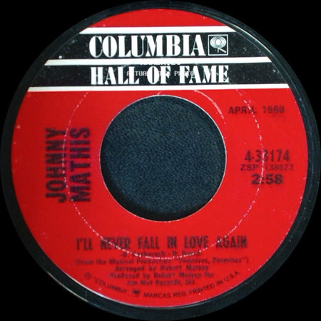 Johnny Mathis - I'll Never Fall In Love Again / Love Theme From "Romeo And Juliet" (A Time For Us) side A