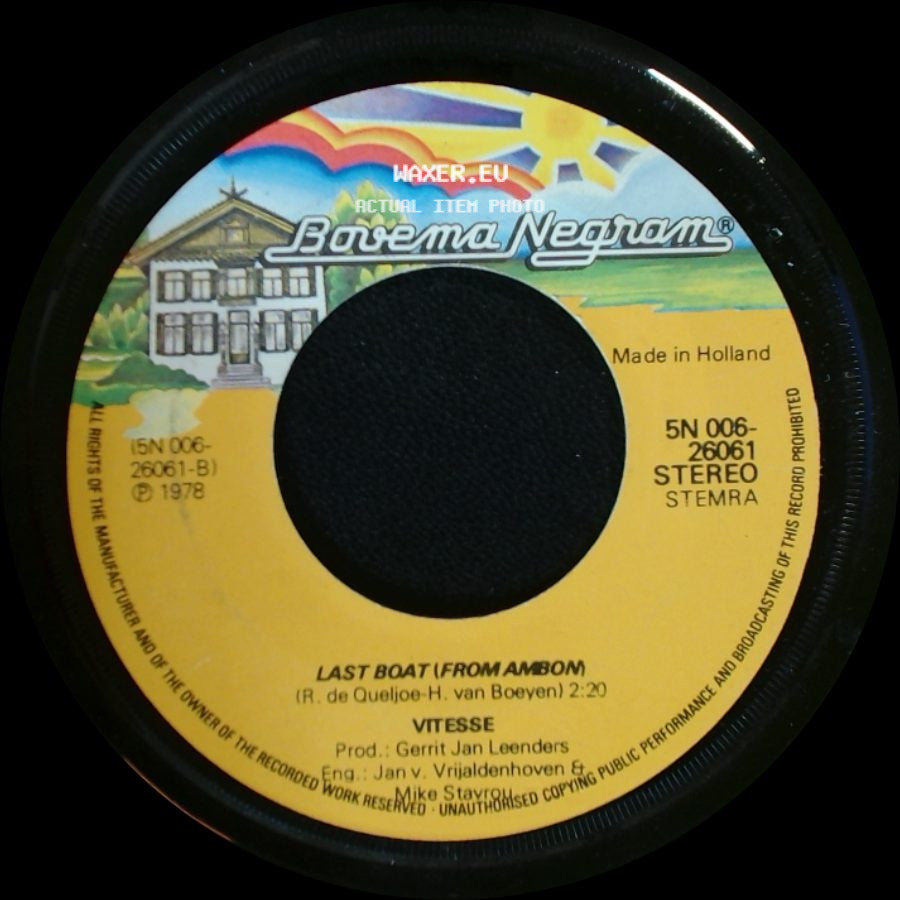 Vitesse - Last Boat (From Ambon) / Out In The Country side A