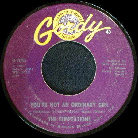 The Temptations - Beauty Is Only Skin Deep / You're Not An Ordinary Girl side B