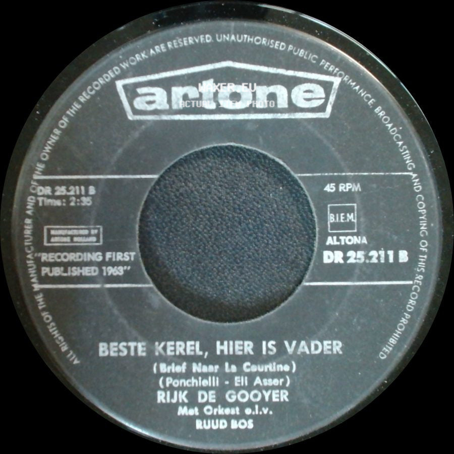 Rijk De Gooyer - Beste Ouders, Lieve Ine.... / Beste Kerel, Hier Is Vader side B