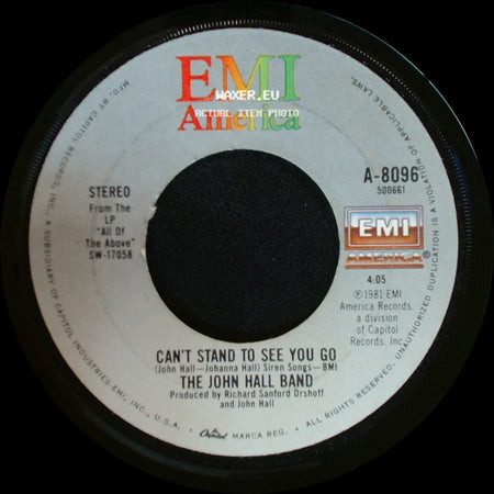 The John Hall Band - Crazy (Keep On Falling) / Can't Stand To See You Go side B