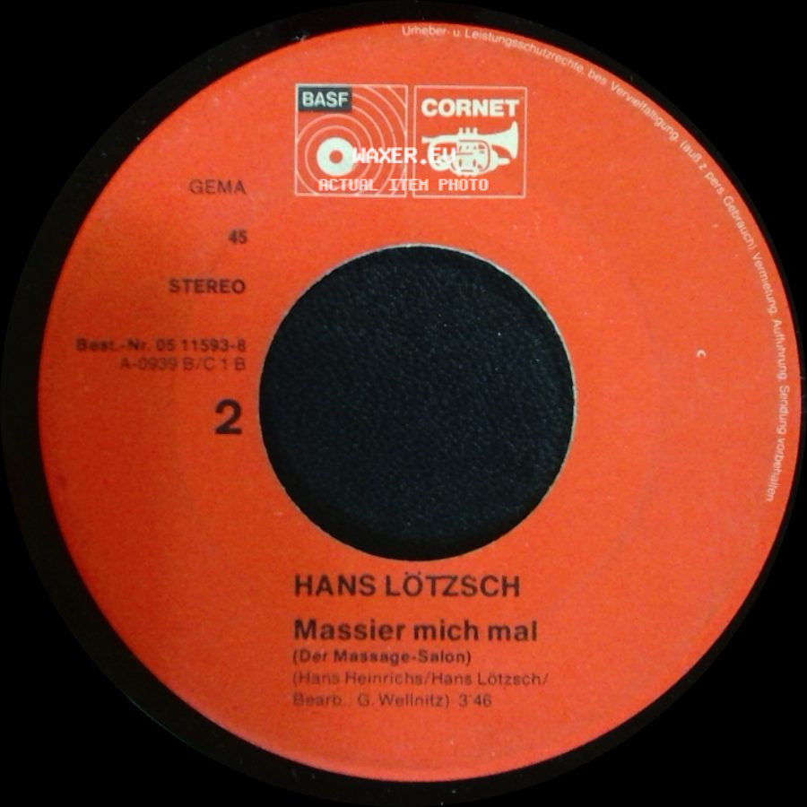 Hans Lötzsch - Massier Mich Mal / Freunde Der Nacht side A
