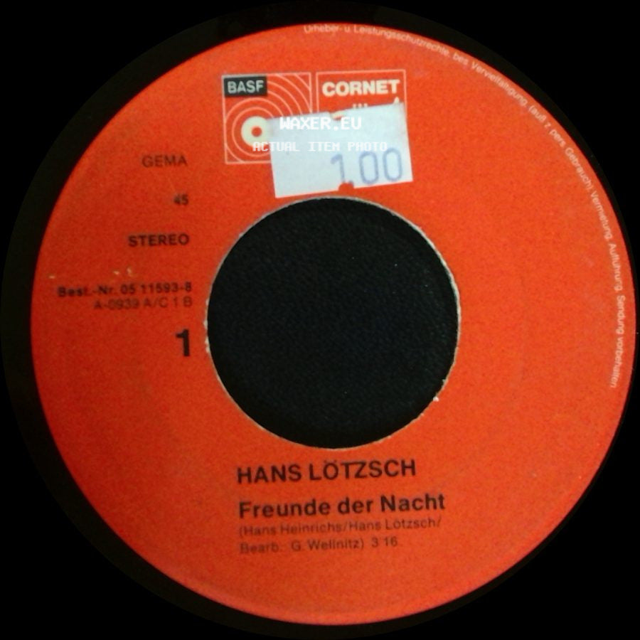 Hans Lötzsch - Massier Mich Mal / Freunde Der Nacht side B
