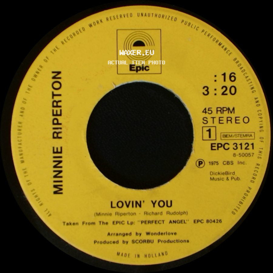 Minnie Riperton - The Edge Of A Dream / Lovin' You side B