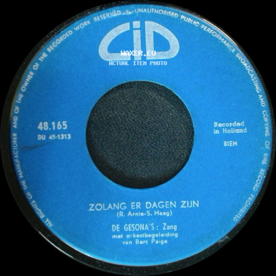 De Gesona's - Zolang Er Dagen Zijn / De Verloren Zoon side A