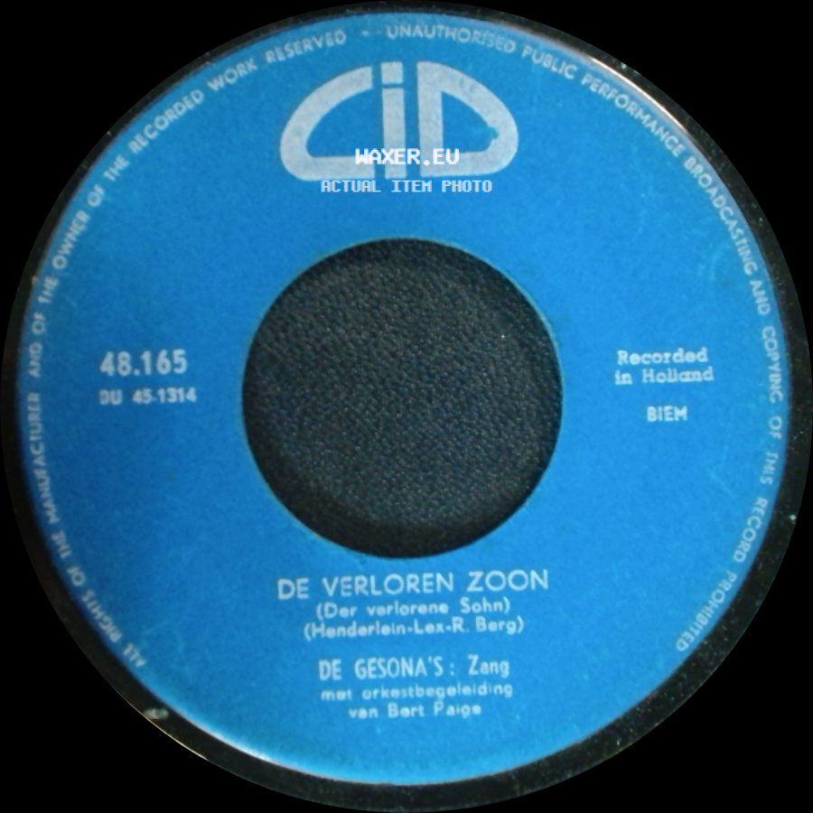 De Gesona's - Zolang Er Dagen Zijn / De Verloren Zoon side B