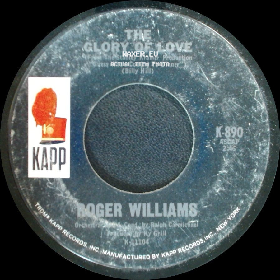 Roger Williams - The Glory Of Love / The Spinning Song side A