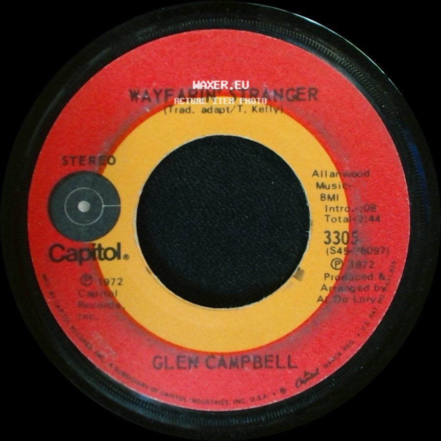 Glen Campbell - Wayfarin' Stranger / Manhattan Kansas side A