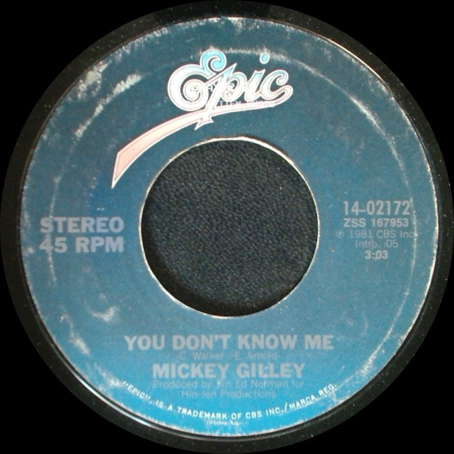 Mickey Gilley - You Don't Know Me / Jukebox Argument side A