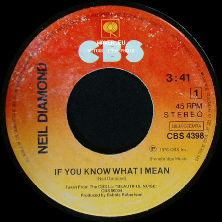 Neil Diamond - If You Know What I Mean / Street Life side A