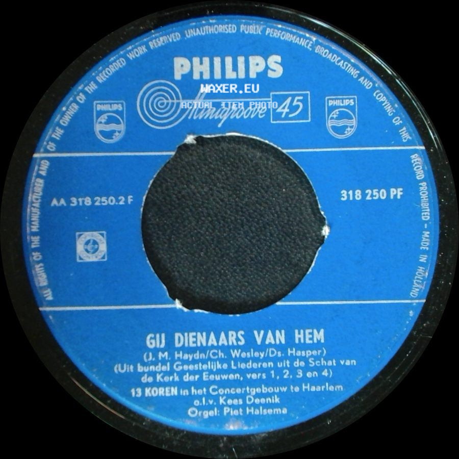 Unknown Artist - O God, Die Droeg Ons Voorgeslacht / Gij Dienaars Van Hem side B