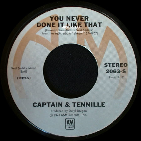 Captain & Tennille - You Never Done It Like That / "D" Keyboard Blues side A