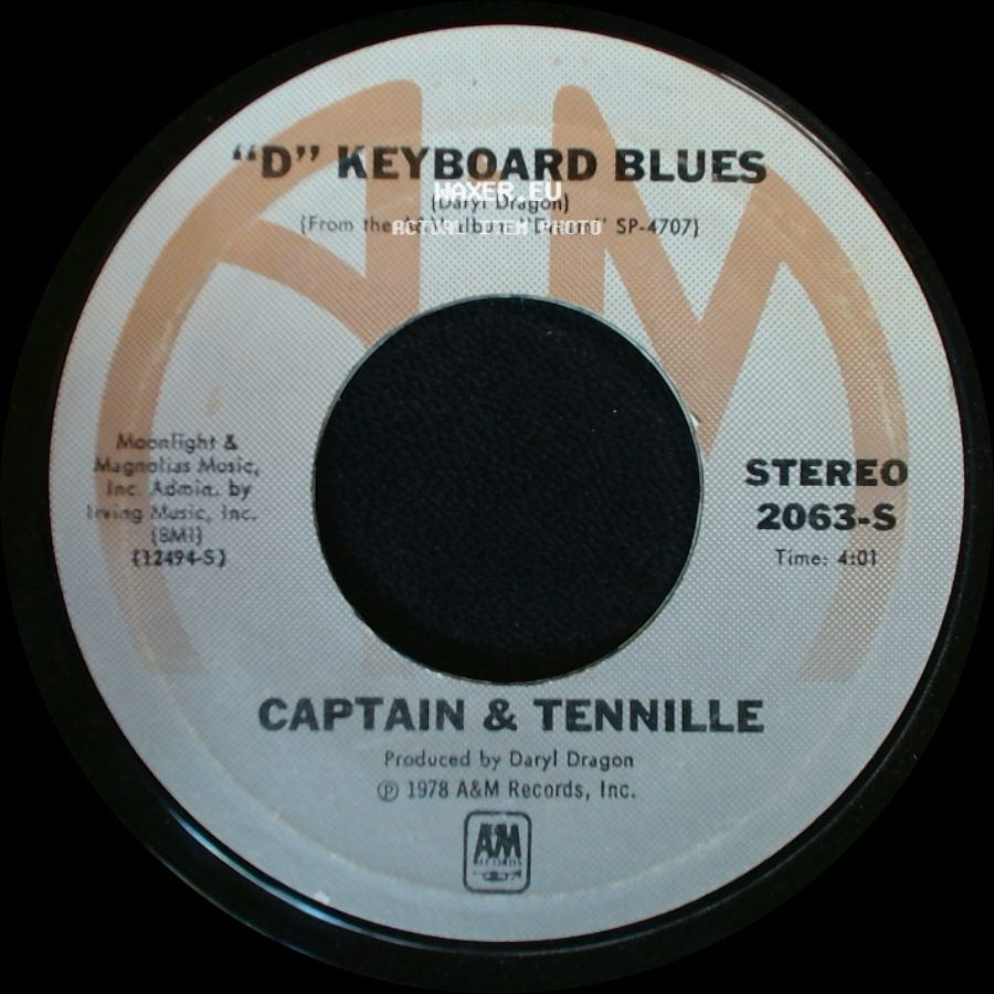 Captain & Tennille - You Never Done It Like That / "D" Keyboard Blues side B