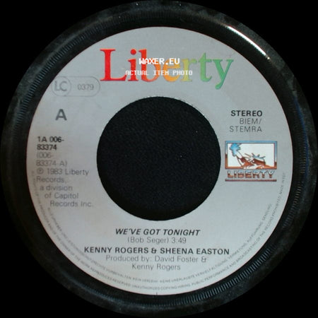 Kenny Rogers / Kenny Rogers & Sheena Easton - You Are Beautiful / We've Got Tonight side B