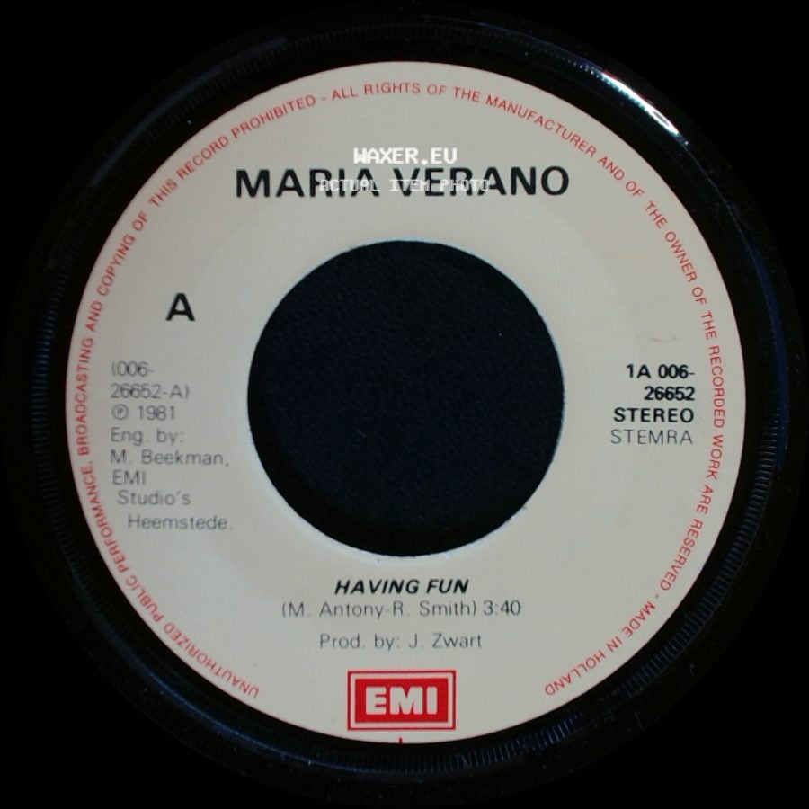 Maria Verano - Having Fun / Funk All Night side A