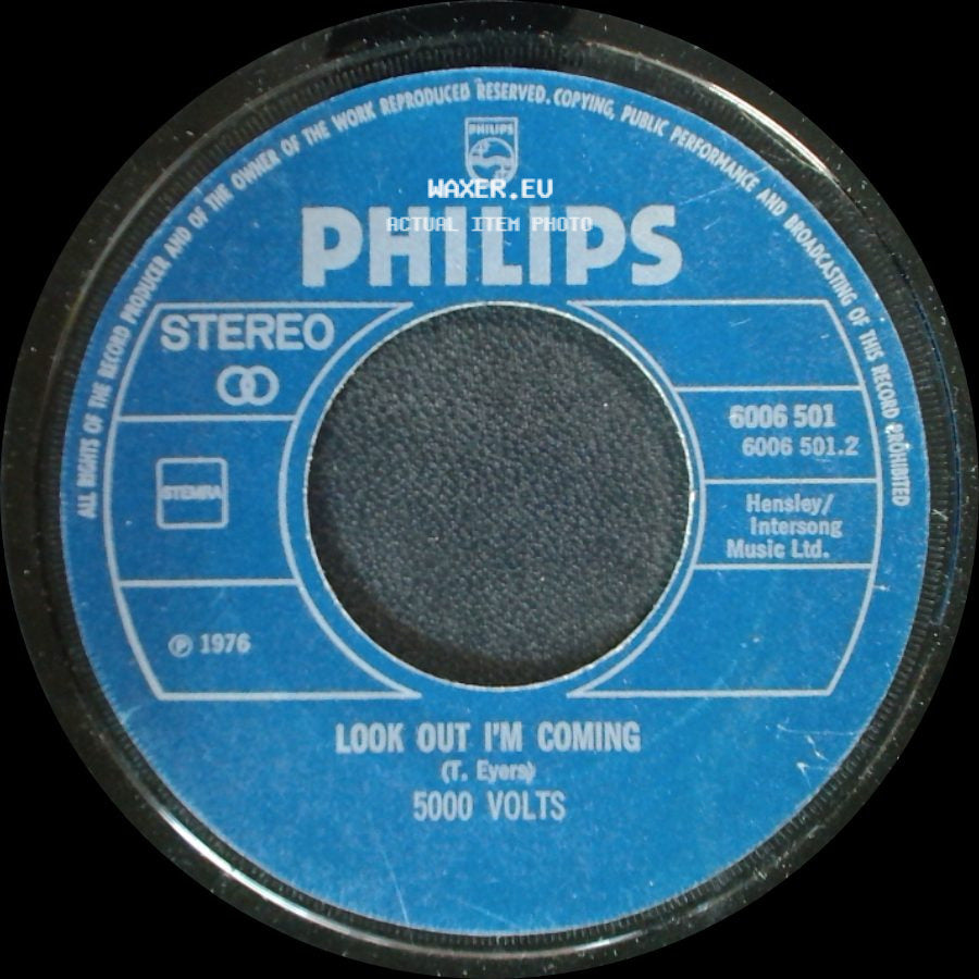 5000 Volts - Look Out I'm Coming / Bye Love side A