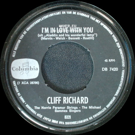 Cliff Richard / Cliff Richard & The Shadows - I'm In Love With You / I Could Easily Fall (In Love With You) side A