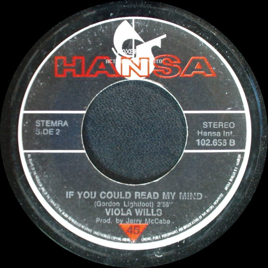 Viola Wills - If You Could Read My Mind / If You Could Read My Mind side B