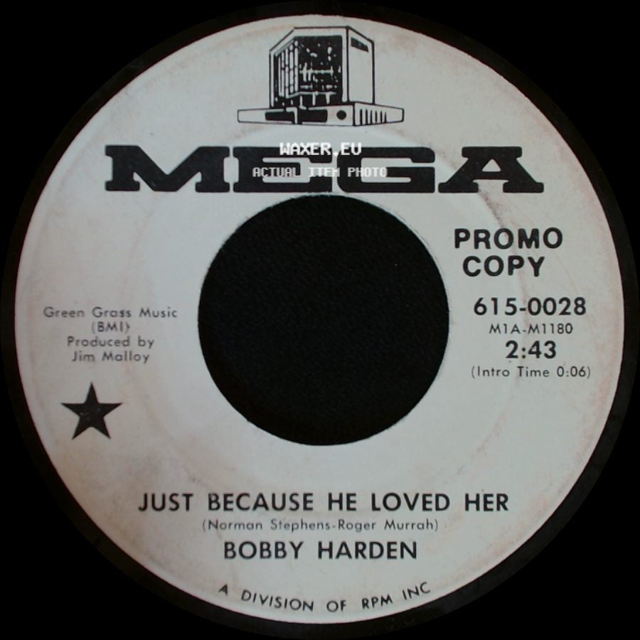 Bobby Harden - St. Vincent Motor Hotel / Just Because He Loved Her side B