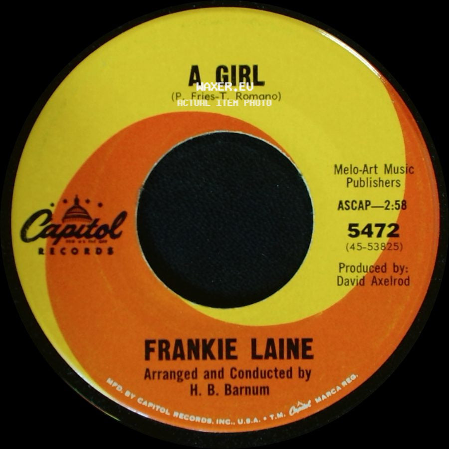 Frankie Laine - A Girl / House Of Laughter side A
