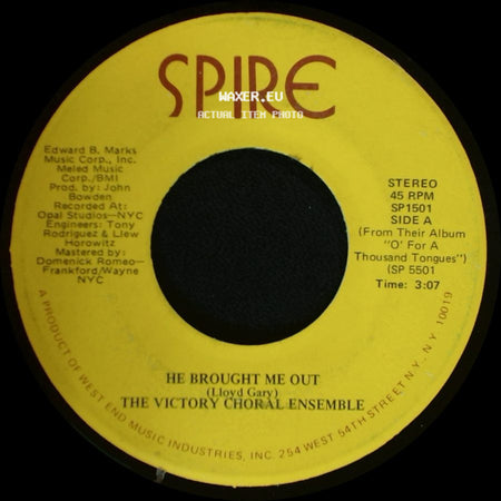 The Victory Choral Ensemble - He Brought Me Out / God Is With Us side A