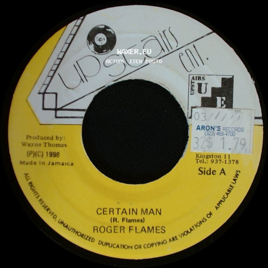 Roger Flames - Certain Man / Version side A