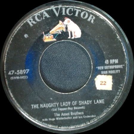 The Ames Brothers - The Naughty Lady Of Shady Lane / Addio side A