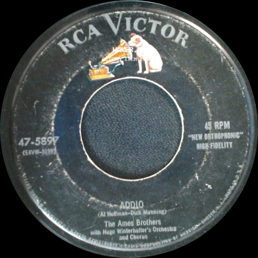 The Ames Brothers - The Naughty Lady Of Shady Lane / Addio side B