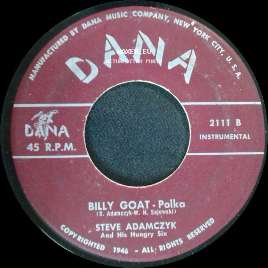 Steve Adamczyk And His Hungry Six - Waltz With Me - Waltz / Billy Goat - Polka side B