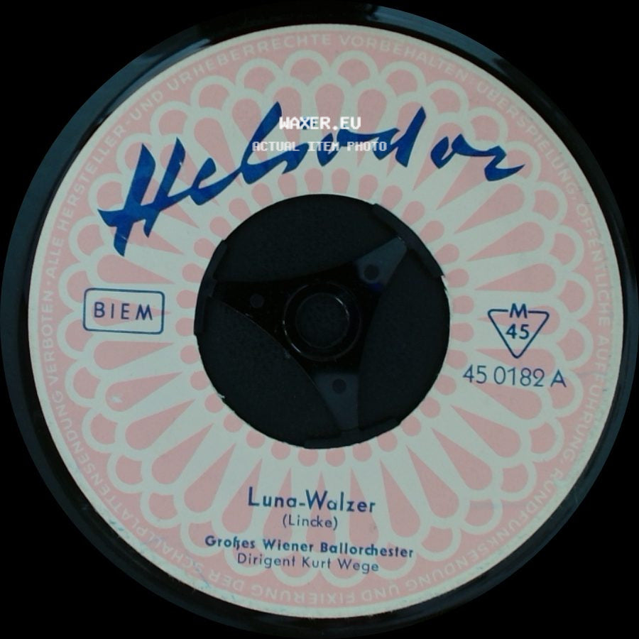 Großes Wiener Ballorchester - Es Gibt Nur Ein Paris (Sous Les Ponts De Paris) / Luna-Walzer side B