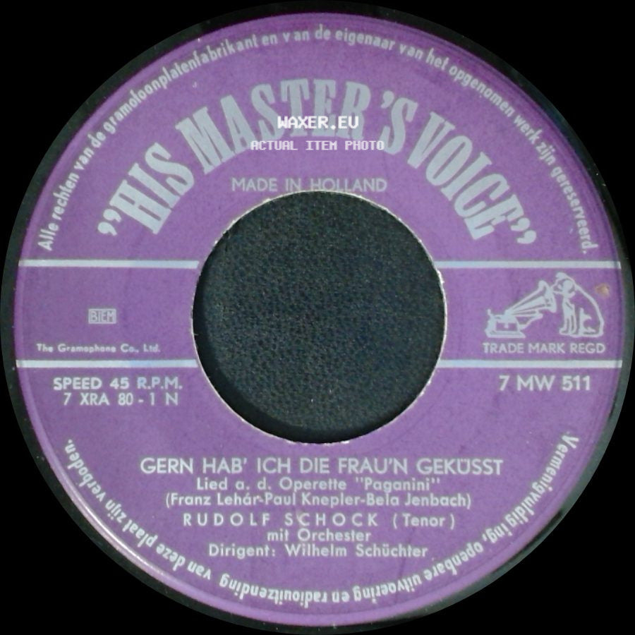Rudolf Schock - Gern Hab' Ich Die Frau'n Geküsst / Du Bist Die Welt Für Mich side A