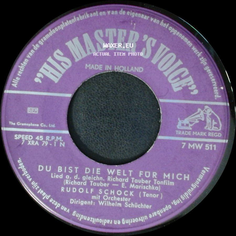 Rudolf Schock - Gern Hab' Ich Die Frau'n Geküsst / Du Bist Die Welt Für Mich side B