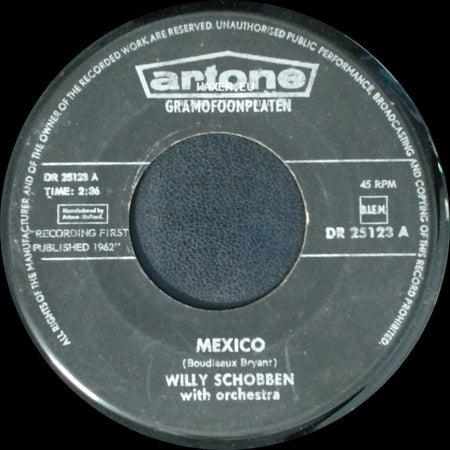 Willy Schobben With Orchestra - Mexico / Napoli side A
