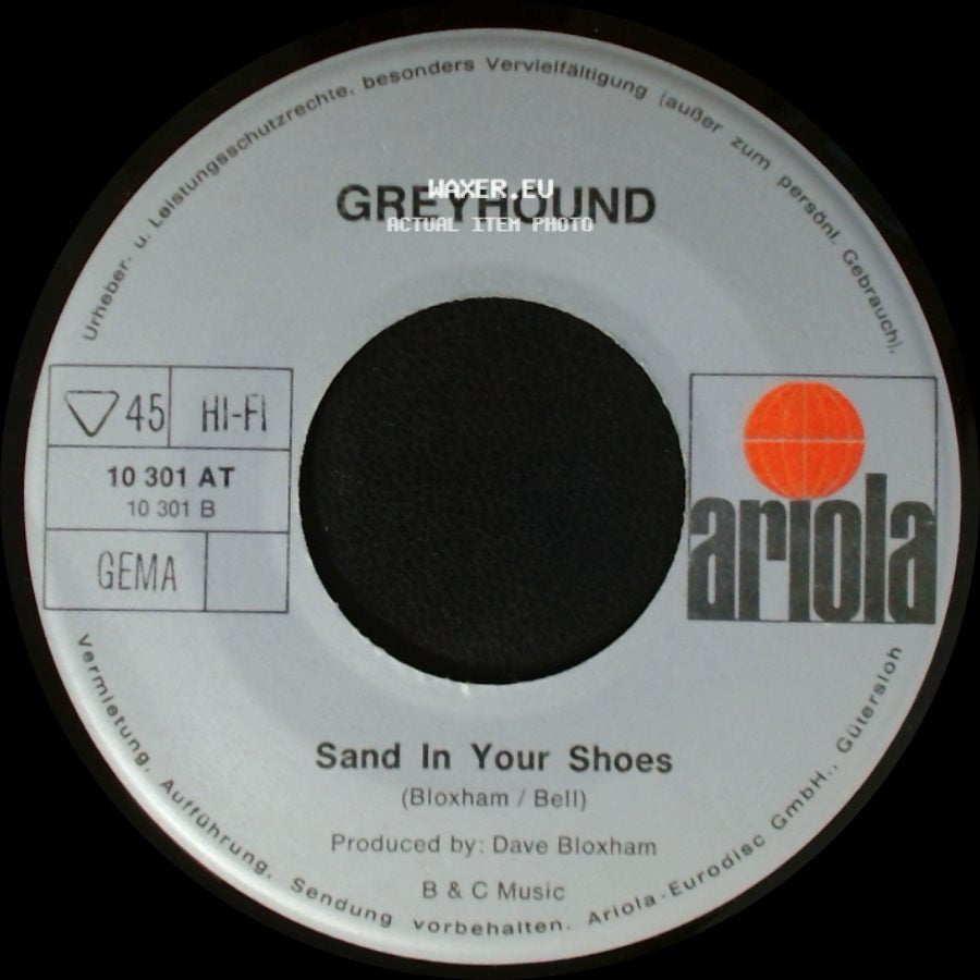 Greyhound - Sand In Your Shoes / Black And White side A
