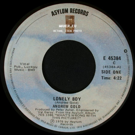 Andrew Gold - Lonely Boy / Must Be Crazy side A