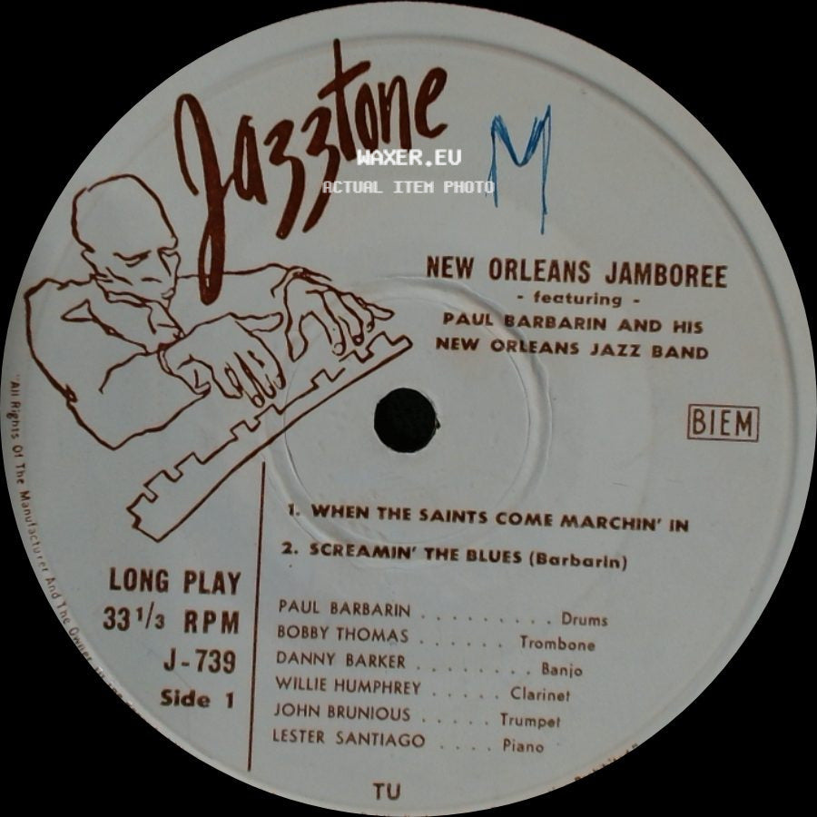 Paul Barbarin And His New Orleans Jazz Band - New Orleans Jamboree / New Orleans Jamboree side A
