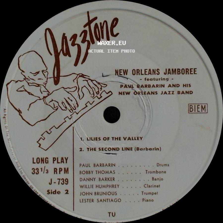 Paul Barbarin And His New Orleans Jazz Band - New Orleans Jamboree / New Orleans Jamboree side B