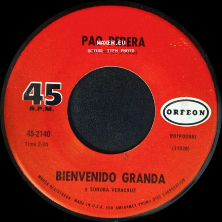 Pao Perera / Bienvenido Granda Y Sonora Veracruz - Bienvenido Granda Y Sonora Veracruz / Maldita Cantina side A