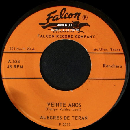 Alegres De Teran - Me Persigue Tu Sombra / Veinte Anos side B