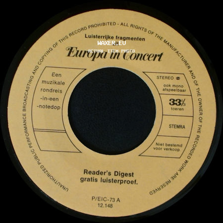 Unknown Artist - Europa In Concert / Unknown Title B side A