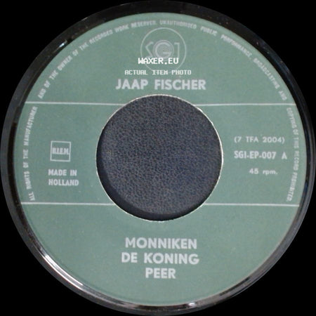 Jaap Fischer - Monniken De Koning Peer / Kater Hutje De Laatste Keer side A