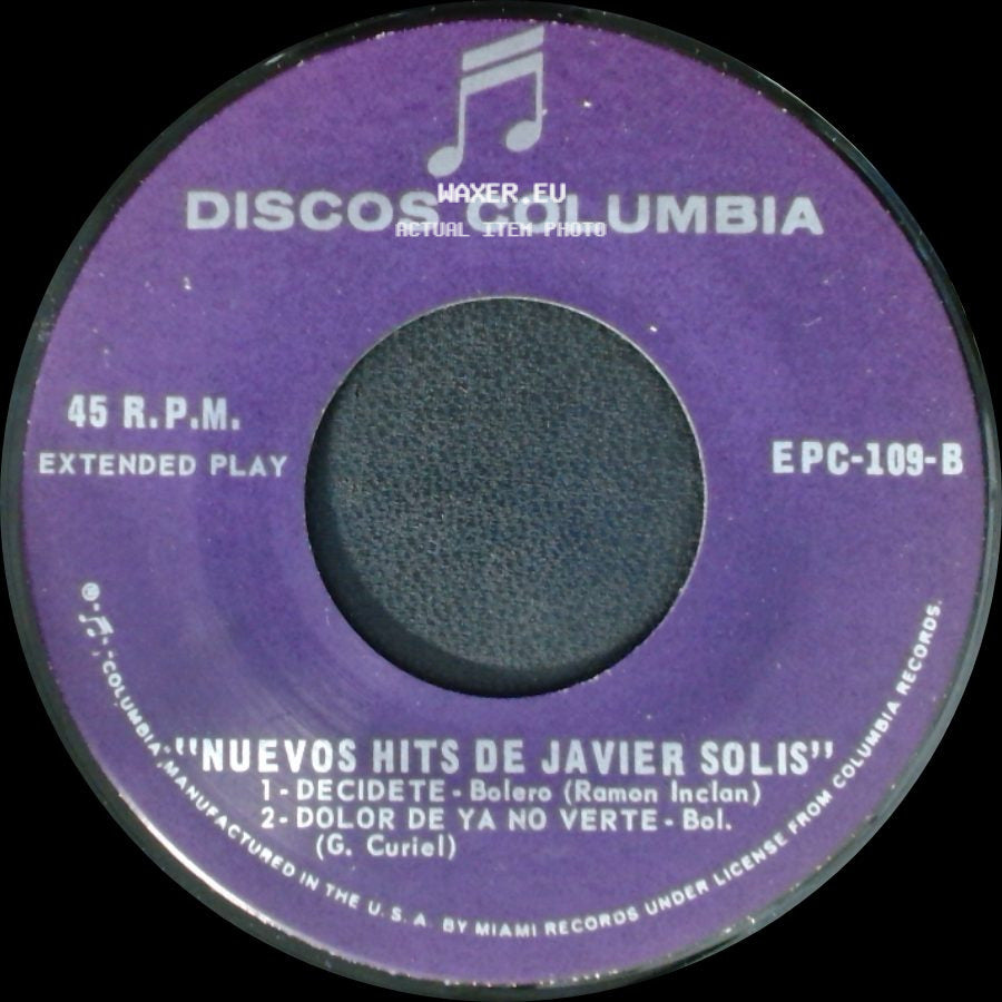 Javier Solis - Nuevos Hits De Javier Solis / Nuevos Hits De Javier Solis side A