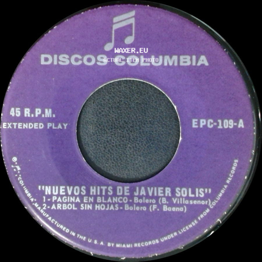 Javier Solis - Nuevos Hits De Javier Solis / Nuevos Hits De Javier Solis side B