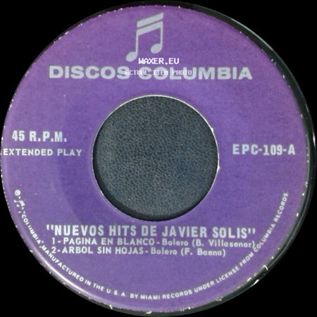 Javier Solis - Nuevos Hits De Javier Solis / Nuevos Hits De Javier Solis side B